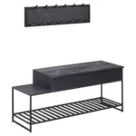 M&ouml;belix Garderobe Wohnling Schwarz B. 110 Cm