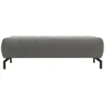 Möbelix Polsterhocker Cunelli Grau Webstoff H: 45 Cm