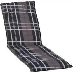 Auflage f&uuml;r Liege Berlin 193x60x6 cm Grau / Schwarz