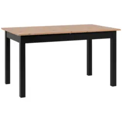 Esstisch Ausziehbar Coburg 120-160x70x77 cm Schwarz/Braun