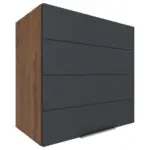 Möbelix Küchenoberschrank Florenz B. 60 Cm Grau/eiche 1 Drehtüre
