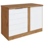 Möbelix Eckunterschrank Florenz B: 120 Cm Weiß/eiche Dekor 1 Tür