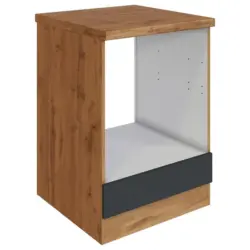 Herdumbauschrank Florenz B: 60cm Grau Mit Arbeitsplatte