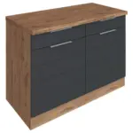 Möbelix Küchenunterschrank Florenz B: 120 Cm Grau/eichefarben