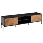 M&ouml;belix Lowboard Wohnling B: 163 Cm Schwarz/braun