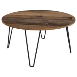 Couchtisch Rund Flair Schwarz/Alteiche Dekor