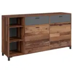 Möbelix Sideboard 160 cm Jackson Anthrazit/Braun