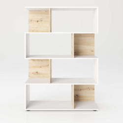 Regal Shelfy B: 103 cm Weiß/Eiche Artisan Dekor