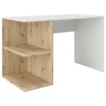 M&ouml;belix Schreibtisch mit F&auml;chern BxH 75x60 cm Taipei Wei&szlig;/Eiche