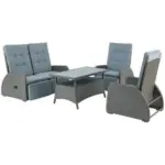Möbelix Loungegarnitur 4-tlg Santander Metall/polly-Rattan Mit Kissen