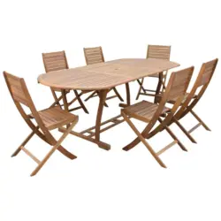 Gartengarnitur 7-Tlg. Kiel Holz