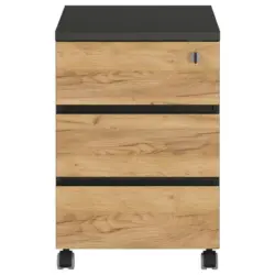 Rollcontainer Eiche Dekor Graphit Lissabon 41x60x50cm