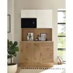 Möbelix Miniküche Mit Mikrowelle 120 Cm Eiche Dekor/weiß