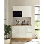 Möbelix Miniküche Mit Mikrowelle 120 Cm Weiß/weiß Hochglanz