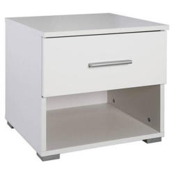 Nachtkästchen Weiß H: 43cm Halle