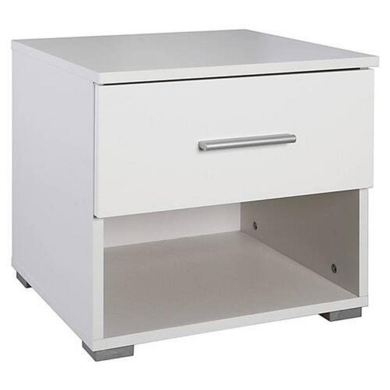 Nachtkästchen Weiß H: 43cm Halle