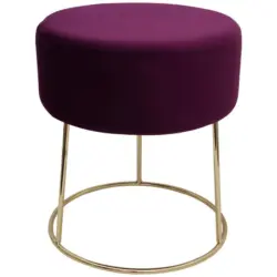 Hocker Marilyn Samt Beere Sitz Gepolstert H: 40,5 Cm