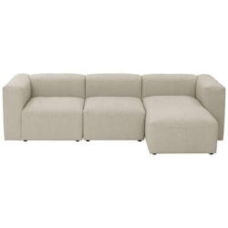 Ecksofa Lena Creme Flachgewebe