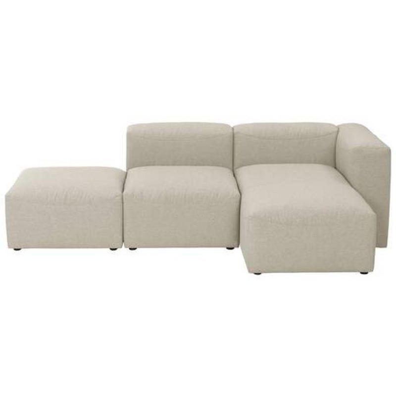 Ecksofa Lena Creme Flachgewebe