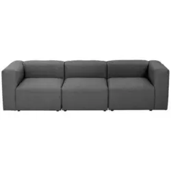 3-sitzer-sofa Lena Mit Armlehnen, Anthrazit
