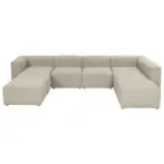 Möbelix Wohnlandschaft Lena Creme Flachgewebe