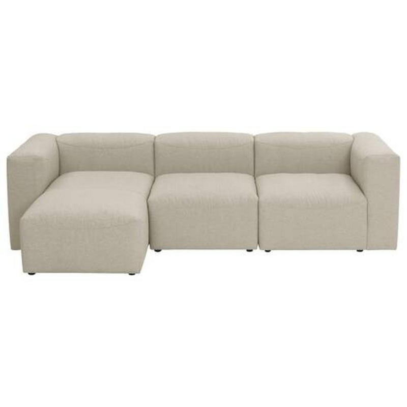 Ecksofa Lena Creme Flachgewebe