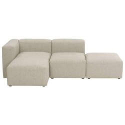 Ecksofa Lena Creme Flachgewebe