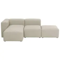 Ecksofa Lena Creme Flachgewebe