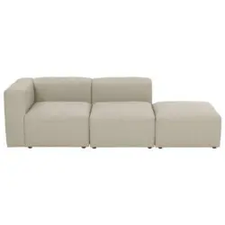 Ottomane Lena Creme Mit Echtem Rücken