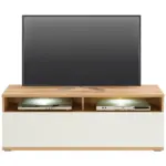 Möbelix Tv-element Power B: 127,5 Cm Eiche Dekor/weiß