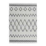 Möbelix Hochflorteppich Schwarz/Weiß Agadir 200x290 cm