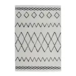 Möbelix Hochflorteppich Schwarz/Weiß Agadir 200x290 cm