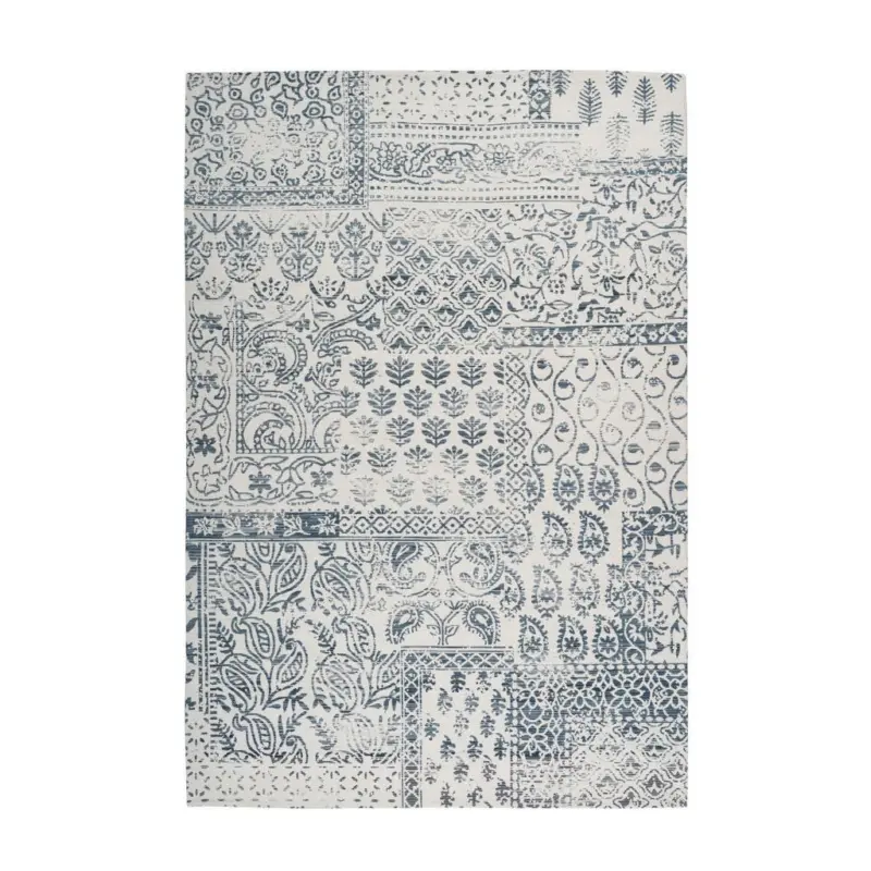 Webteppich Creme/Dunkelblau Yoga 200x290 cm