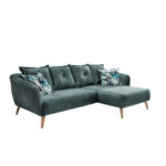 Möbelix Ecksofa Baggio Dblau/Dgrün S:277/162cm