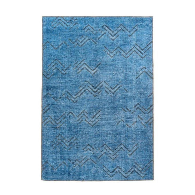 Webteppich Blau Antique 120x180 cm Blau, Goldfarben 120/180 cm