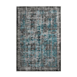 Orientalischer Webteppich Blau Ariya 80x150 cm Blau 80/150 cm