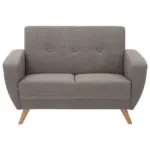 Möbelix 2-Sitzer-Sofa Jerry Rücken Echt, Grau
