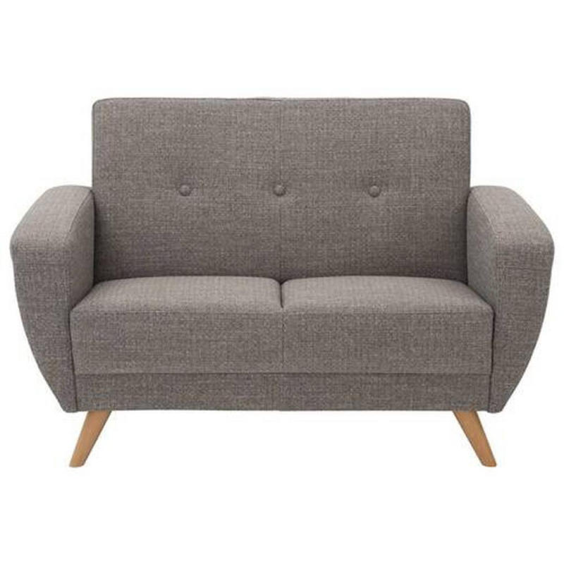 2-Sitzer-Sofa Jerry Rücken Echt, Grau