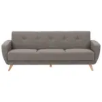 Möbelix 3-sitzer-sofa + Schlaffunktion Jerry Rücken Echt, Grau