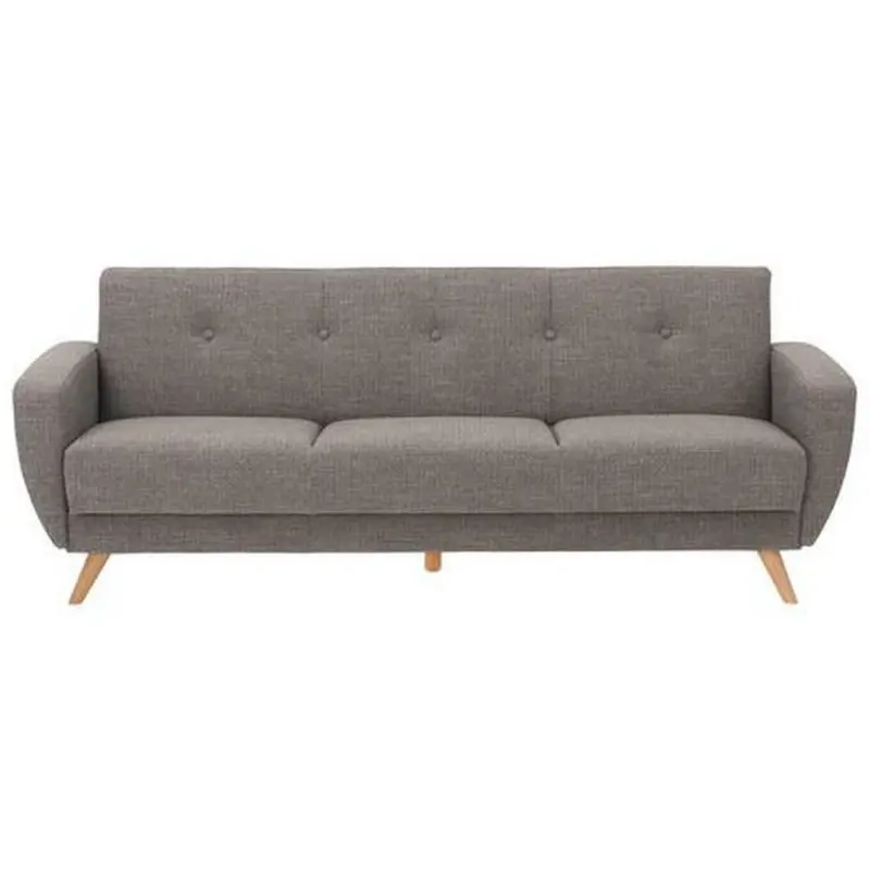 3-sitzer-sofa + Schlaffunktion Jerry Rücken Echt, Grau