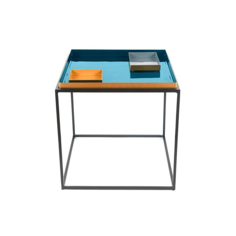 Beistelltisch Eisen Famosa Blau/grau/orange