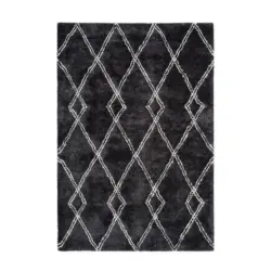 Hochflor Teppich Anthrazit Orlando 200x290 cm