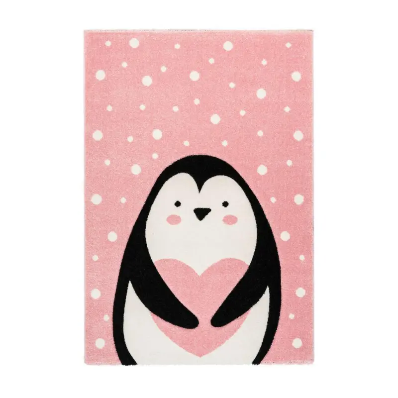 Kinderteppich Pinguin Rosa Gidya 80x150 Cm
