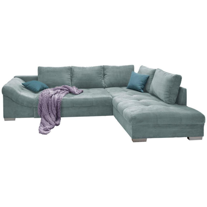 Ecksofa Mit Schlaffunktion Alvito Hellblau Kord