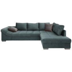 Ecksofa mit Schlaffunktion Alvito Dunkelblau Velours