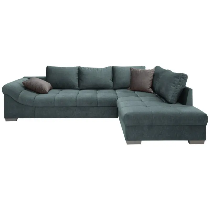 Ecksofa Mit Schlaffunktion Alvito Dunkelblau Velours