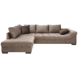 Ecksofa Mit Schlaffunktion Alvito Hellbraun Velours