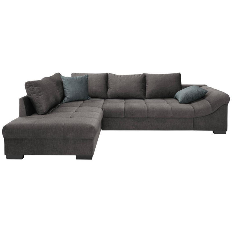 Ecksofa Mit Schlaffunktion Alvito Grau Velours