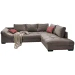 Möbelix Ecksofa Mit Schlaffunktion Alvito Braun/grau Kord