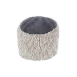 Pouf Kunststoff Hellgrau DxH: 45x38 cm